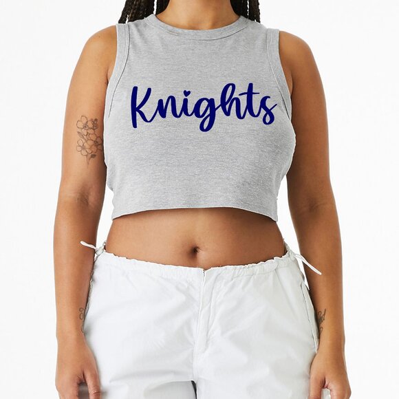 Personalized Cropped Team Mascot College Tank Top Women XS to XL - Picture 8 of 9